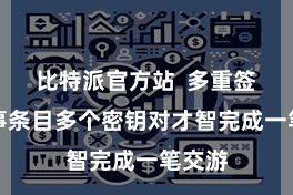 比特派官方站  多重签名本事条目多个密钥对才智完成一笔交游